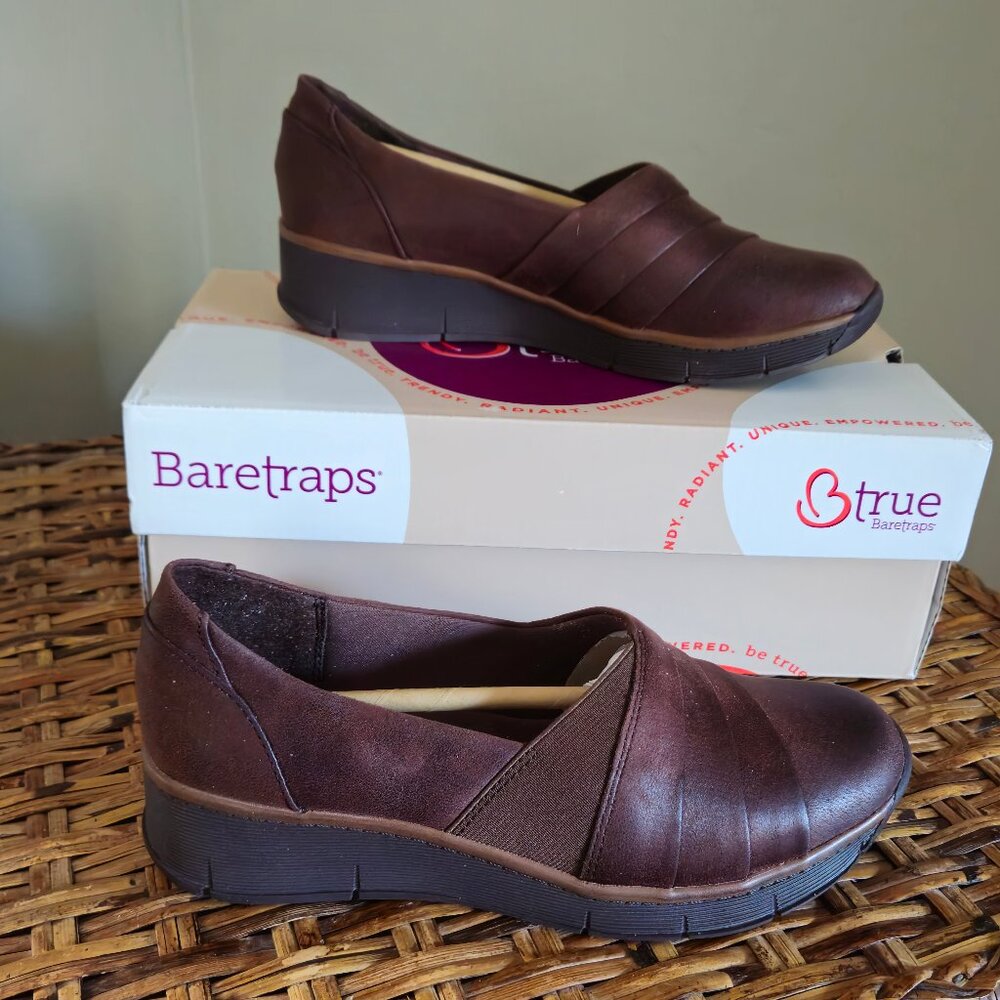 Women's Btrue By Baretraps Gisela Slip-on Shoe Size 6.5M Dark Brown